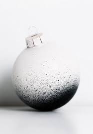 Black And White Christmas Ornaments Spray Painted Black And White Christmas Ornament Diy Projects Please Repin White Christmas Ornaments Nordic Christmas Decorations Christmas Diy