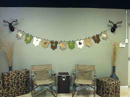 Pin By Lacey Wilson Powers On My Parties Camouflage Baby Shower Baby Shower Camo Camo Baby Shower Decorations