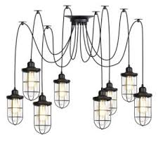 China Vintage Industrial 8 Multi Heads Spider Pendant Lamp Fixture For Living Room Dining Room China Spider Ceiling Lamp Pendant Lighting