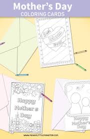 Mother's day cards animal cards for mother's day. Printable Mother S Day Cards To Color Messy Little Monster