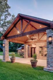 Pin By Wamhoff Design Build On Tomball Transformation House Exterior Timber Frame Porch Backyard Pavilion
