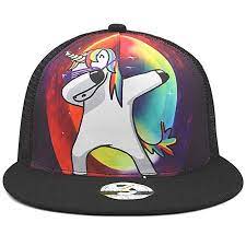 Amazon Com Odelia Walter Unicorns Flat Bill Snapbacks Mesh Baseball Caps Trucker Hat Dinosaur Unicorn 1 Clothing Mesh Baseball Cap Baseball Cap Snapback