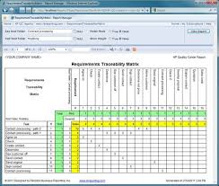 Requirements Traceability Matrix Report Spreadsheet Template Matrix Document Templates
