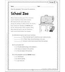 There are three sheets for each separate reading passage, so be sure to print. School Zoo Grade 2 Close Reading Passage By