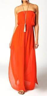 This is a beautiful and breezy dress that is mainly in orange. 250 Orange And Blue Fashion Ideas Blue Fashion Fashion My Style