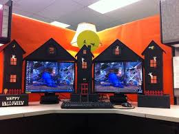 Open up a windowless work space by making the walls more interesting. Decorative Halloween Stair Decal Stickers Great Inspiration To Make Your Own Vinyl Lette Office Halloween Themes Halloween Cubicle Office Halloween Decorations