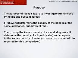 We confirm that we have read and understood the university regulations. Simple Measurements Buoyancy Force Ppt Download