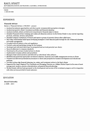 Bachelor's degree in business, finance, or related field. Financial Aid Advisor Resume Inspirational Financial Advisor Resume Sample Financial Advisors Resume Examples Financial Aid