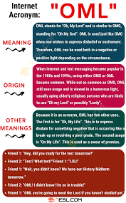 Oml Meaning What Does Oml Stand For With Interesting Conversations 7 E S L Writing Words Meant To Be Other Ways To Say