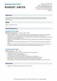 Assistant Fire Chief Resume Samples Qwikresume