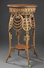 1855 Oak And Rattan Fern Stand In 2020 Vintage Wicker Furniture Wicker Furniture Victorian Wicker