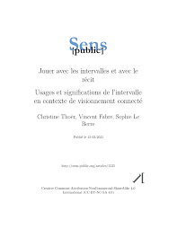 Et avec des conséquences économiques. Pdf Jouer Avec Les Intervalles Et Avec Le Recit Usages Et Significations De L Intervalle En Contexte De Visionnement Connecte Creative Commons Attribution Noncommercial Sharealike 4 0 International Cc By Nc Sa 4 0