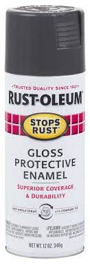 Rust Oleum 7784830 12 Ounce Gloss Charcoal Gray Spray Paint At Sutherlands