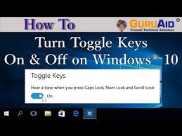How To Turn On Toggle Keys For Caps Lock Num Lock And Scroll Lock Sounds In Windows 10 Youtube