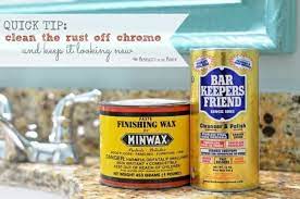 Let it sit for a few minutes before eventually scrubbing it with a brush. Simple Cleaning Trick How To Remove Rust From Chrome In The Bathroom Simplicity In The South