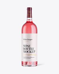 Download 1l Rose Wine Bottle Mockup In Bottle Mockups On Yellow Images Object Mockups PSD Mockup Templates