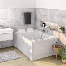 Baignoire Balneo Avec Tablier L 180x L 120 Cm Spalina Kensho Avec Images Baignoire Balneo Baignoire Plan Salle De Bain