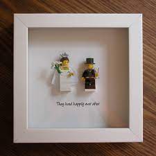 Wedding Centerpiece Lego Art Frame Bride Groom Lego Minifigure Display Wedding Gift Lego Wedding Picture Wedding Centerpieces Scrapbook Shadow Box