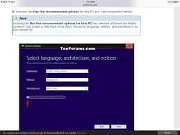 Windows 10 Media Creation Tool Usb For Installation Language Microsoft Community