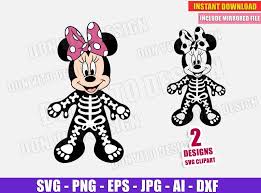 Seuss svg drinks and foods svg easter svg family svg farm svg father's day svg fishing svg fonts halloween svg happy. Minnie Mouse Skeleton Halloween Svg Dxf Png Disney Head Ears Bow