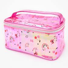 Unicorn Icon Transparent Makeup Bag Pink Claire S Us Luxury handbags women bags designer high quality. unicorn icon transparent makeup bag pink