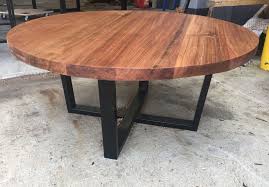 Recycled Tasmanian Oak Round Coffee Table With Black Metal Legs Metal Round Dining Table Timber Dining Table Round Wood Coffee Table