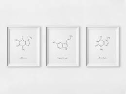 Serotonin Molecule Science Poster Minimalist Print Printable Poster Happiness Molecule Minimalist Prints Minimalist Prints Diy Prints Posters Printable