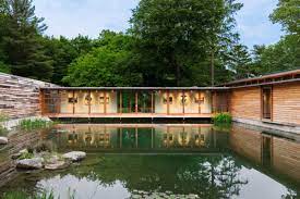 Great water views and lovely spot to hang! Modern House In Connecticut Appears To Float On Water Curbed