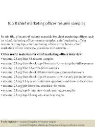 chief marketing officer resume samples