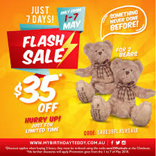 Des dizaines de codes promo tediber mis à jour en janvier 2021 par notre communauté ! My Birthday Teddy On Twitter Something Never Done Before Flash Sale Buy 2 Bears And Save 35 Hurry Up This Promotion Goes From The 1 To The 7 Of May 2018
