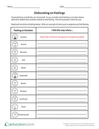 Identifying feelings worksheets teachers pay teachers. Elaborating On Feelings Worksheet Education Com