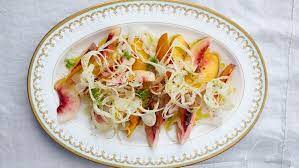 Peaches And Shaved Fennel Salad Recipe Stuffed Peppers Fennel Salad Salad Recipes