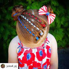 21 Creative Fourth Of July Hairstyles To Get You In The Mood Kids Hairstyles Hair Styles Kids Braided Hairstyles