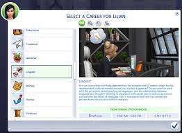 Linguist Career The Sims 4 Catalog In 2020 Sims 4 Jobs Linguistics Sims