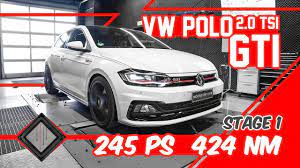 Verkaufe hier einen polo 6n2 gti der polo besitzt ein h&r. Vw Polo Vi Gti 2018 2 0 Tsi Chiptuning Stage 1 Dyno 100 200 Km H Mcchip Dkr Youtube