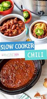 Looking For A Healthy Slow Cooker Chili Recipe This Crockpot Chili Recipe Is The Best Slow Cooker Chili Recipe Chili Recipe Crockpot Slow Cooker Chili Healthy