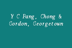 There are 20+ professionals named pang chong, who use linkedin to exchange information, ideas, and opportunities. Y C Pang Chong Gordon Georgetown Firma Guaman In Georgetown