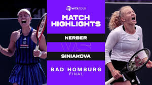 Jun 25, 2021 · siniakova, who won her third grand slam women's doubles title alongside barbora krejcikova at roland garros earlier this month, has shown off her impressive singles game this week, which previously pulled her into the top 35 and garnered her two wta singles titles in 2017. Angelique Kerber Vs Katerina Siniakova 2021 Bad Homburg Final Wta Match Highlights Youtube