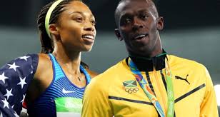 Allyson michelle felix oly (born november 18, 1985) is an american track and field sprinter.from 2003 to 2013, felix specialized in the 200 meter sprint and gradually shifted to the 400 meter sprint later in her career. Allyson Felix Usain Bolt Un Altin Madalya Rekorunu Kirdi Dailymotion Video