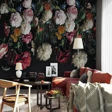 You'll receive email and feed alerts when new items arrive. 3d Vintage Dark Floral Removable Wallpaper Big Flowers Wall Mural Floral Wall Art Wall Decal Wall Sticke Wall Painting Living Room Mural Wallpaper 3d Wall Murals