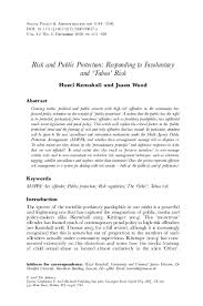 Pdf Risk And Public Protection Responding To Involuntary And Taboo Risk Jason Wood Academia Edu