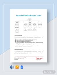 Restaurant Organizational Chart Template Word Google