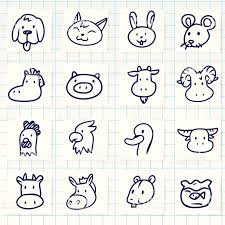 Farm Animal Icon Set Royalty Free Farm Animal Icon Set Stock Vector Art More Images Of Doodle Animal Icon Animal Doodles Icon Set