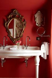 Inspirational red bathroom ideas, featuring red vanities, red bathroom sinks, unique red bathroom decor, red bathroom tiles, and red bathroom accessories sets. 25 Uplifting And Waking Up Red Bathroom Decor Ideas Shelterness