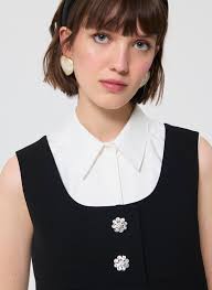 Plastron col classique en coton Alex Blanc Tara jarmon