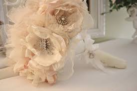 The Polka Dot Closet Fabric Flower Bridal Bouquet Fabric Flower Bouquet Fabric Bouquet Fabric Flowers Diy