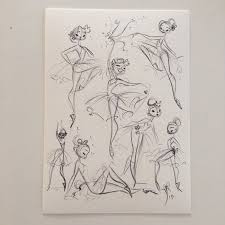 Original Ballerina Pen Drawings 28 Etsy Character Sketches Dancing Drawings Sketches