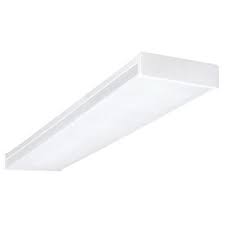 Lithonia Lighting 4 Ft 41 Watt White Integrated Led Low Profile Wraparound Flushmount Lbl4 The Home Depot