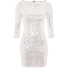 Sequin Bodycon Dress By Glamorous Petite 63 Liked On Polyvore Featuring Dresses White Bodyco White Sequin Dress Bodycon Dress Parties Sequin Party Dress
