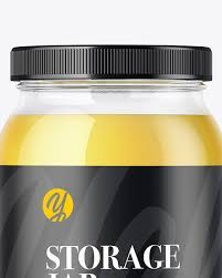 Download Ghee Glass Storage Jar Mockup In Jar Mockups On Yellow Images Object Mockups